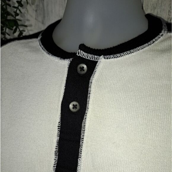 Agave Long Sleeve Sweater Henley - Picture 2 of 5